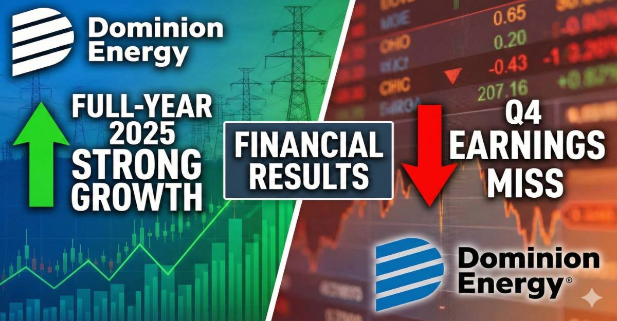 Dominion Energy Reports Strong 2025 Results Amid Q4 Earnings Miss
