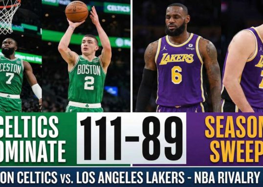 Celtics Sweep Rival Lakers in 111-89 Rout