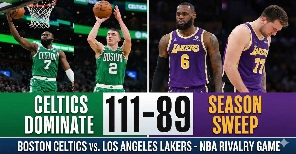 Celtics Sweep Rival Lakers in 111-89 Rout