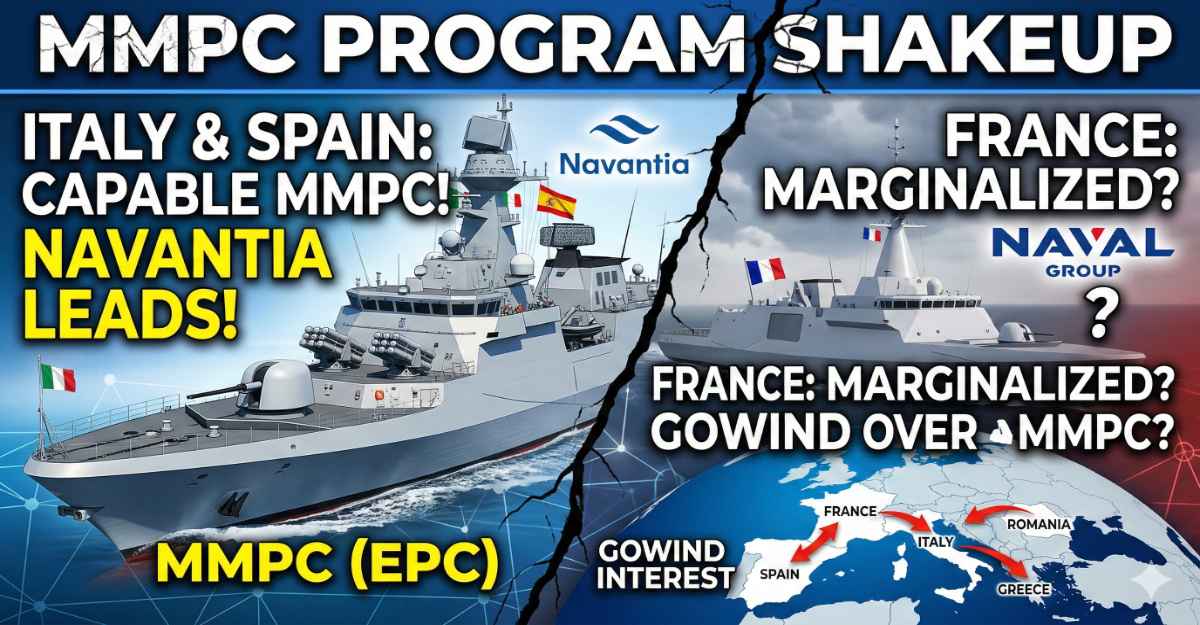 Fincantieri and Navantia sign memorandum to fund MMPC corvette construction, reshaping European naval projects as France loses influence while Greece and Romania show interest.