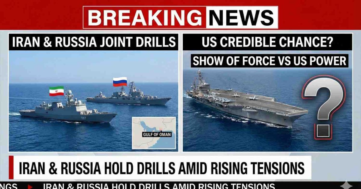 Iran and Russia are holding joint naval drills in the Gulf of Oman
