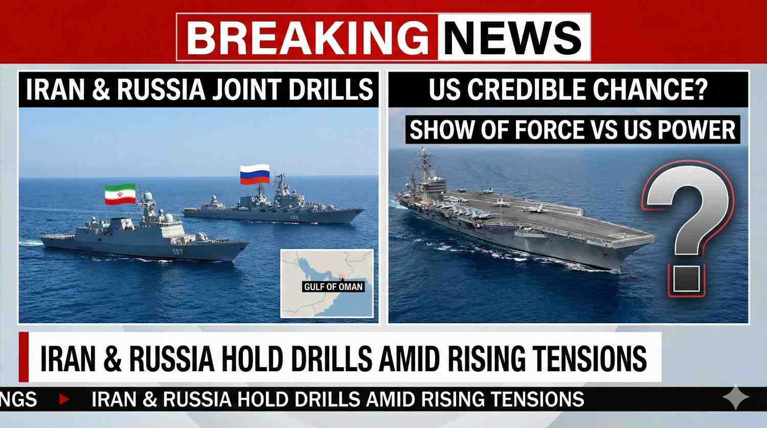 Iran and Russia are holding joint naval drills in the Gulf of Oman