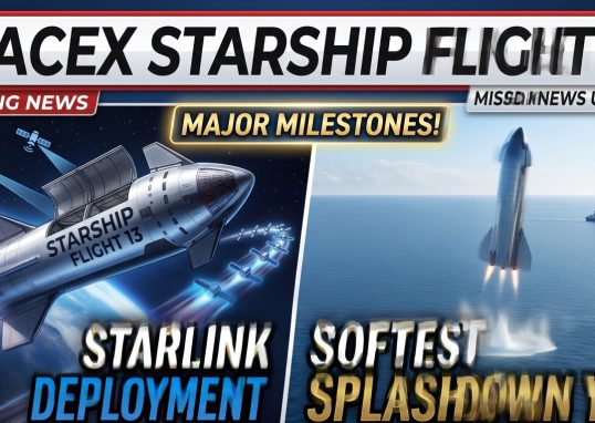 SpaceX Starship Flight 13 lifting off from Pad 2 at Starbase in South Texas, with all 33 Raptor engines igniting.