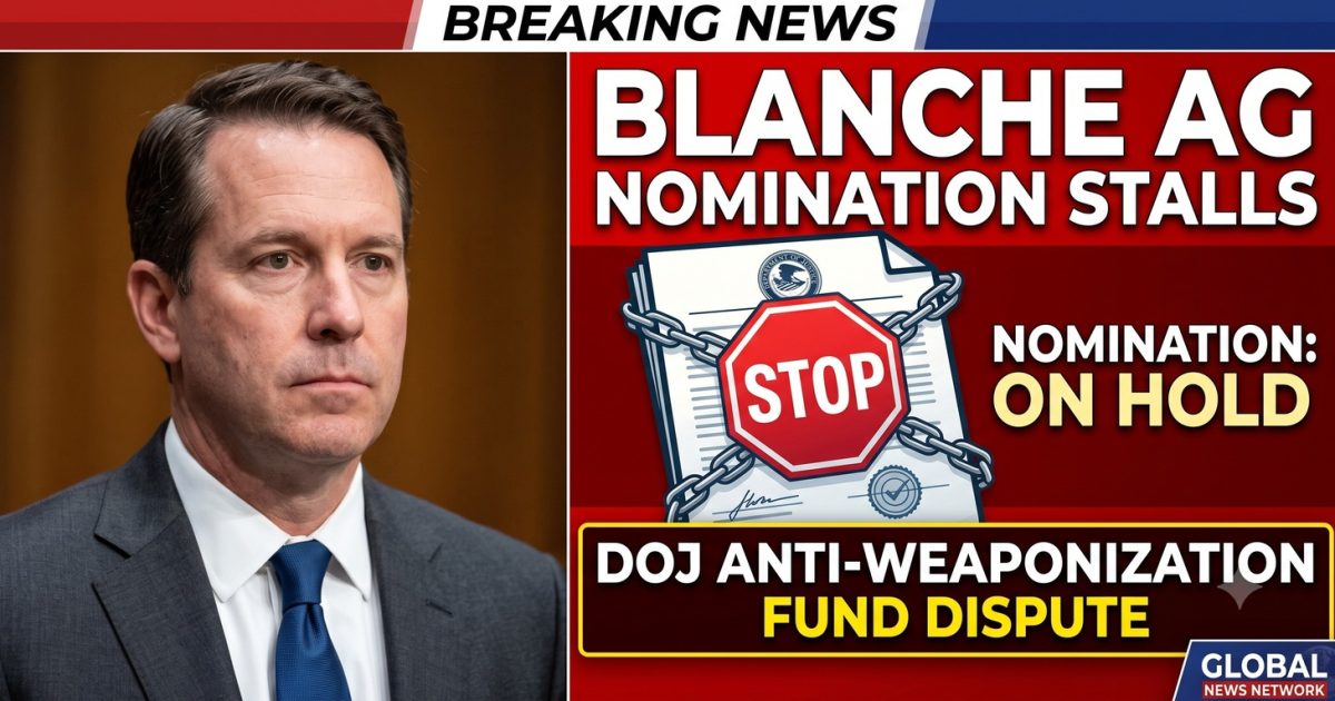 Acting Attorney General Todd Blanche testifying before the Senate Judiciary Committee during his confirmation hearing.