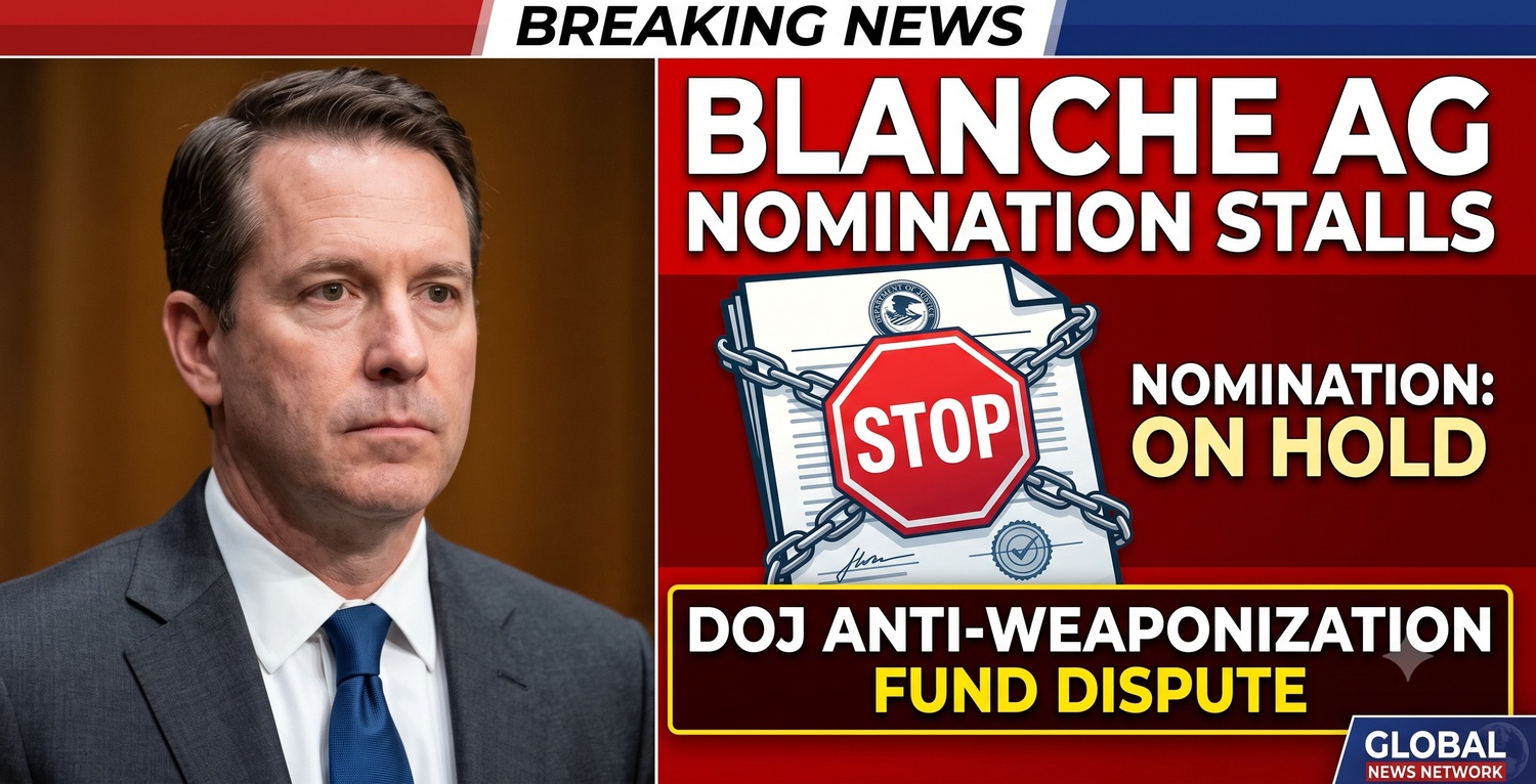 Acting Attorney General Todd Blanche testifying before the Senate Judiciary Committee during his confirmation hearing.