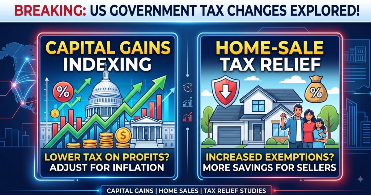 President Donald Trump discussing economic policy and capital gains tax indexing proposals.
