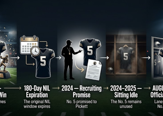 Jayden Daniels wearing the LSU number 5 jersey during his 2023 Heisman Trophy season.