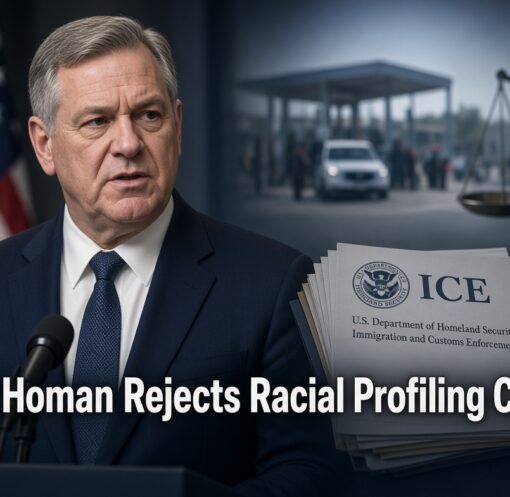 Border Czar Tom Homan speaking on immigration enforcement during Fox News interview rejecting racial profiling accusations