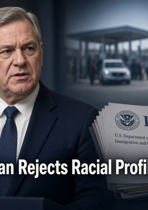 Border Czar Tom Homan speaking on immigration enforcement during Fox News interview rejecting racial profiling accusations