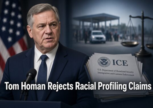 Border Czar Tom Homan speaking on immigration enforcement during Fox News interview rejecting racial profiling accusations