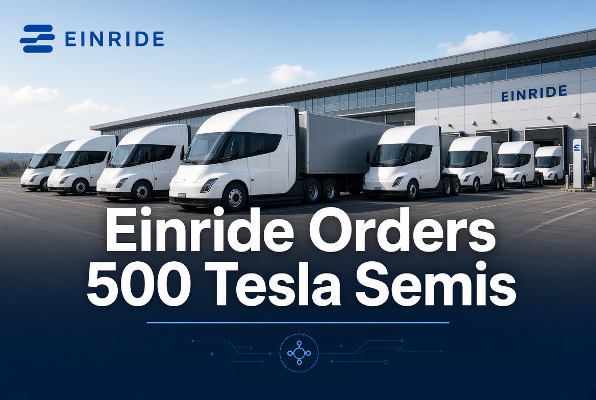 Tesla Semi electric trucks lined up for Einride’s 500-vehicle North American deployment