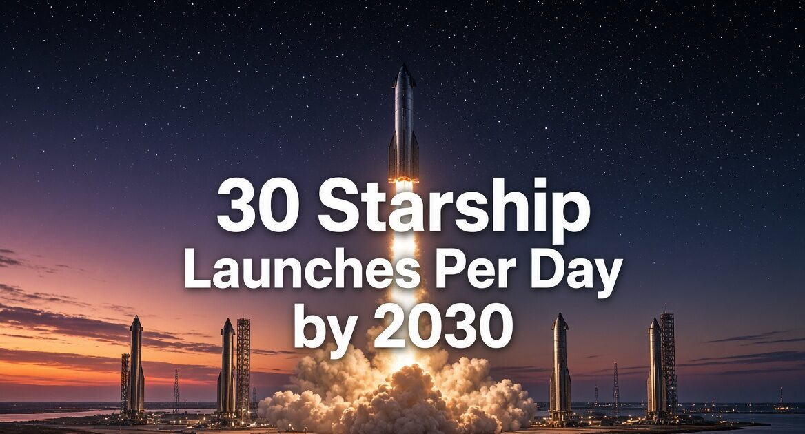 Elon Musk 30 Daily Starship Launches Goal 2030